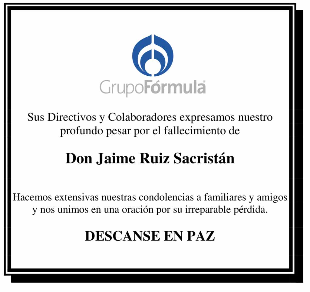 Jaime Ruiz Sacristán, presidente de la BMV fallece por coronavirus