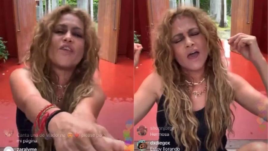 La cantante mexicana ha hecho una conexión en directo con sus fans, quienes no han tardado en comentar la extraña actitud de la artista, que además de hablar de manera inconexa y sin sentido, hacía unos movimientos muy extraños entrando y saliendo de cámara y frotándose la nariz.