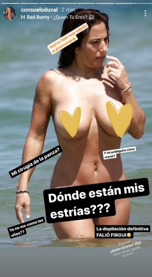 Filtran supuesto pack con fotos en playa nudista de Consuelo Duval