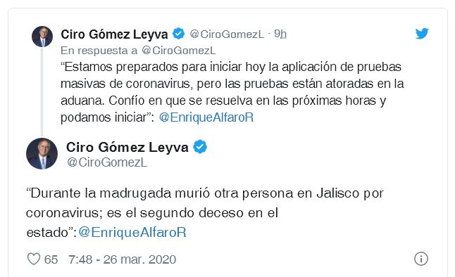 Enrique Alfaro confirma segunda muerte por coronavirus en Jalisco