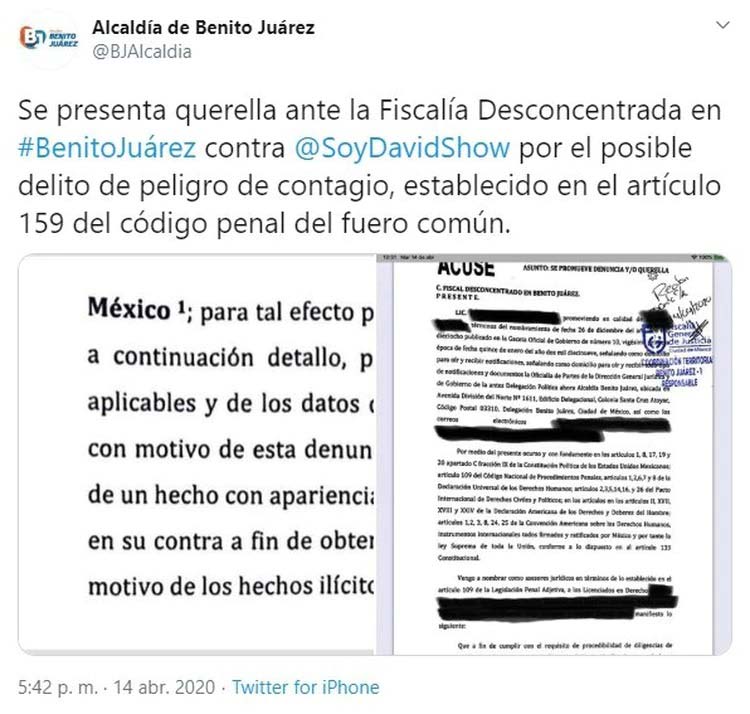 Soy David Show podría recibir hasta 3 años de cárcel en México