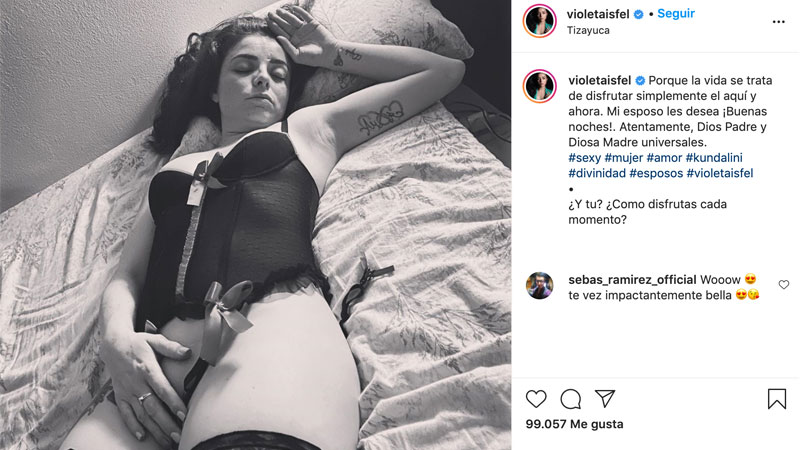 Violeta Isfel publica foto íntima en Instagram y de inmediato la borra