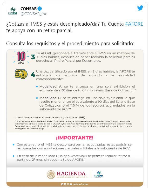 La cuarentena te dejo sin empleo Así puedes disponer de tu Afore