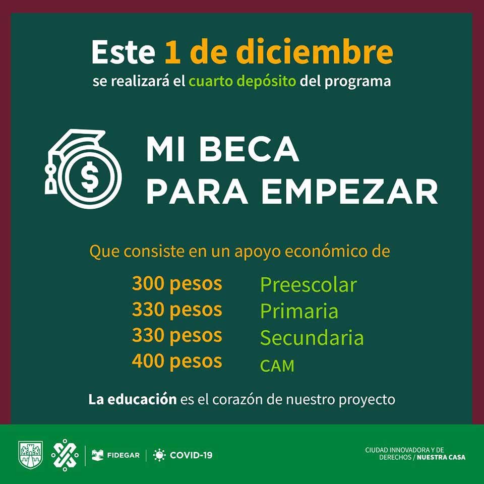 Mi Beca para Empezar: ya esta la fecha para el cuarto depósito
