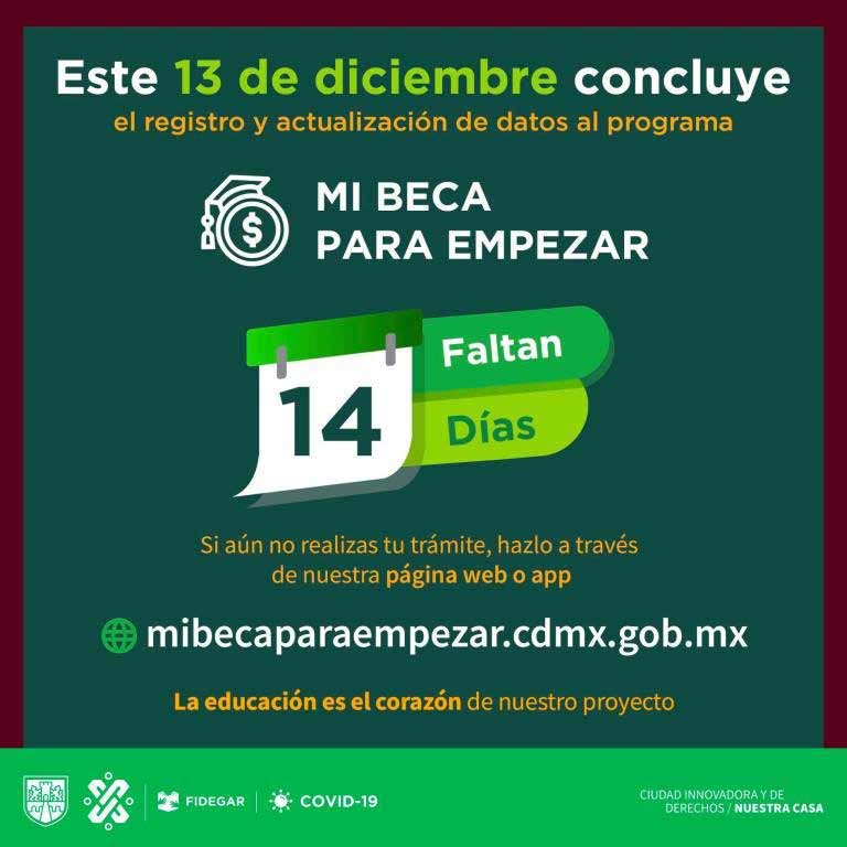 Mi Beca para Empezar: ya esta la fecha para el cuarto depósito