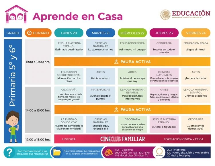 Horarios de clases del 22 de abril, TV UNAM, Once niños e Ingenio TV