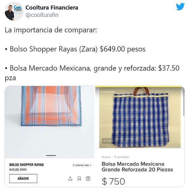 Zara vende Bolso en 649 pesos, redes acusan de apropiación cultural