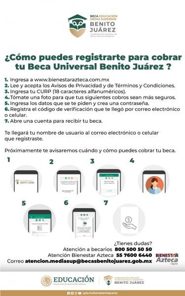 Registro en Bienestar Azteca app - Bienestar Azteca registro de BECAS ayuda y pago de Becas Benito Juárez