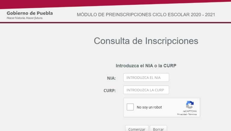 ¿Cómo consultar el resultado de las preinscripciones en Puebla? pasos