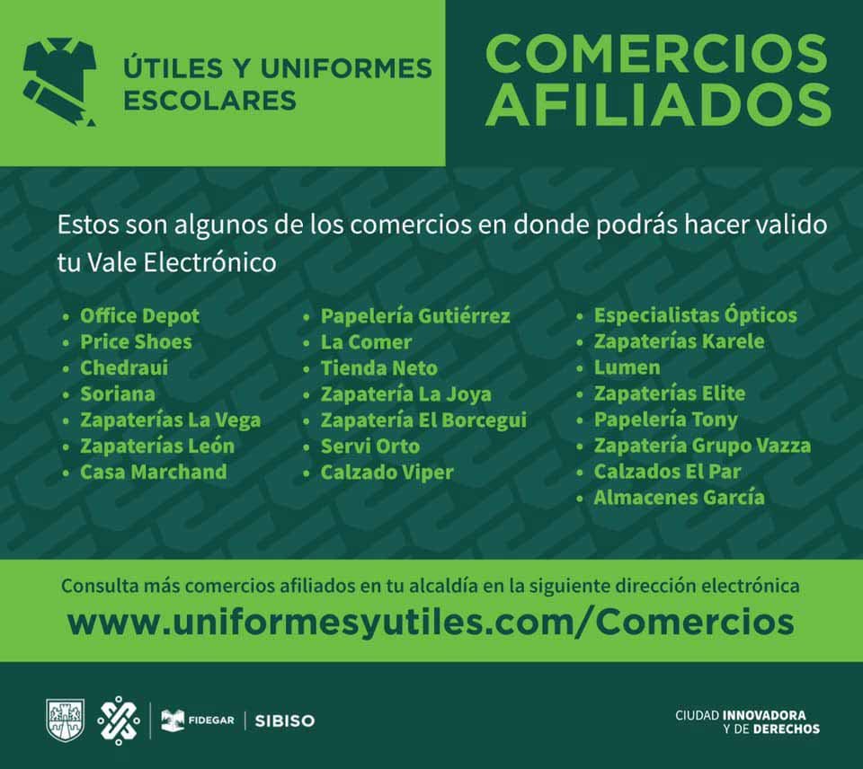 Mi Beca Para Empezar ¿En qué comercios puedes canjearlo? dónde aceptan