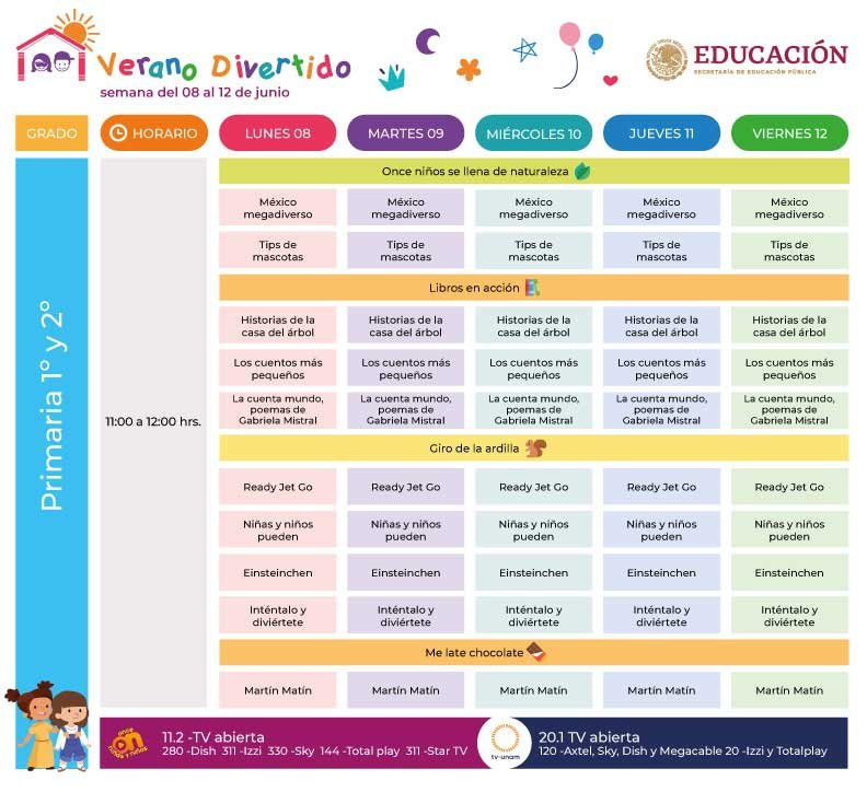 Horarios Aprende en Casa del 25 al 29 de mayo preescolar, primaria, secundaria y bachillerato