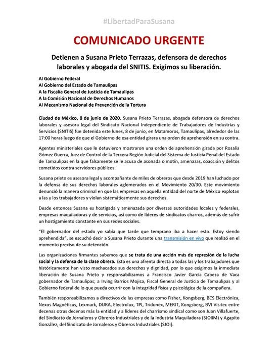 Susana Prieto es detenida en Matamoros y lo transmite en vivo