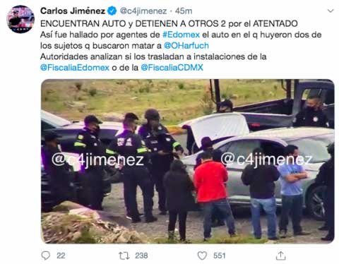 Ya son 14 los detenidos por ataque a García Harfuch titular de la SSC