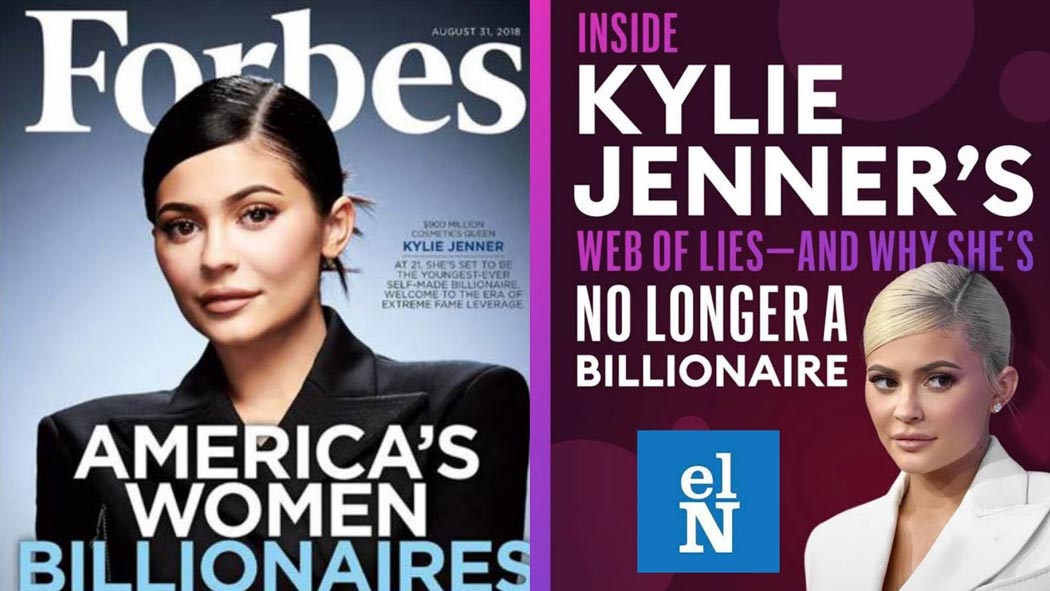 La revista Forbes quitó el viernes a la estrella de reality shows Kylie Jenner de su lista de multimillonarios tras acusar a su familia de "inflar el valor de su negocio de cosméticos durante años".