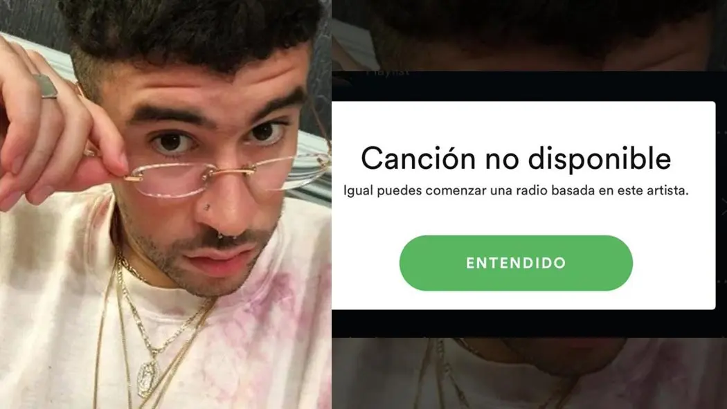 Spotify decidió eliminar la canción "Safaera" de Bad Bunny de su catálogo y los seguidores del cantante se volcaron a las redes sociales para demostrar su molestia con la decición.