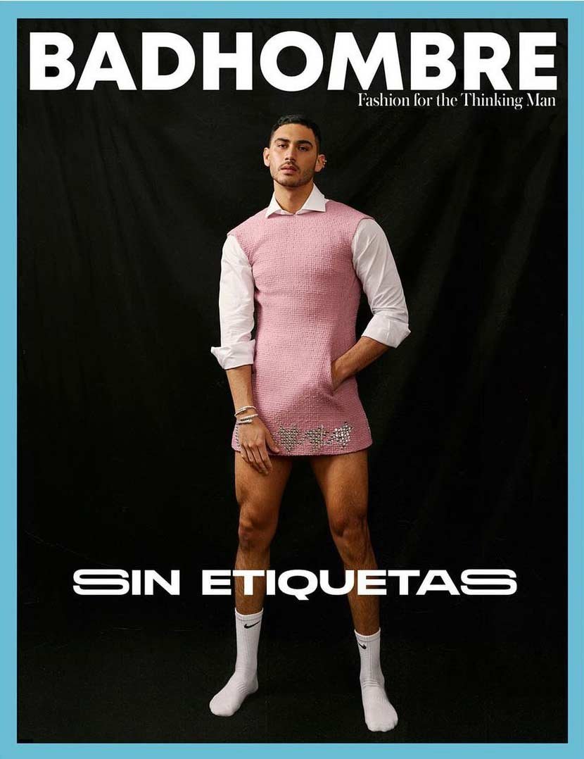 Fotos Alejandro Speitzer posa en vestido rosa para revista BadHombre