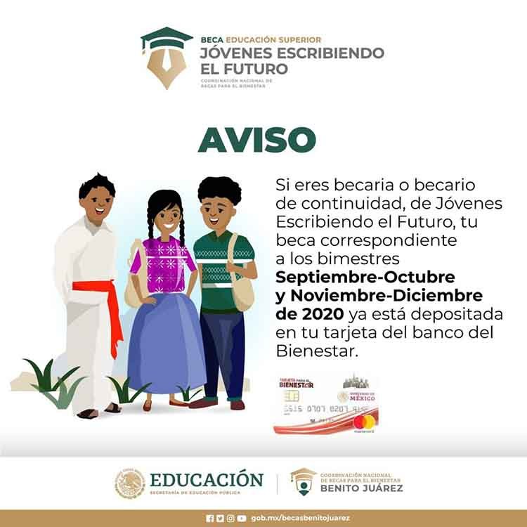 Becas Benito Juárez depositan aguinaldo; conoce los detalles