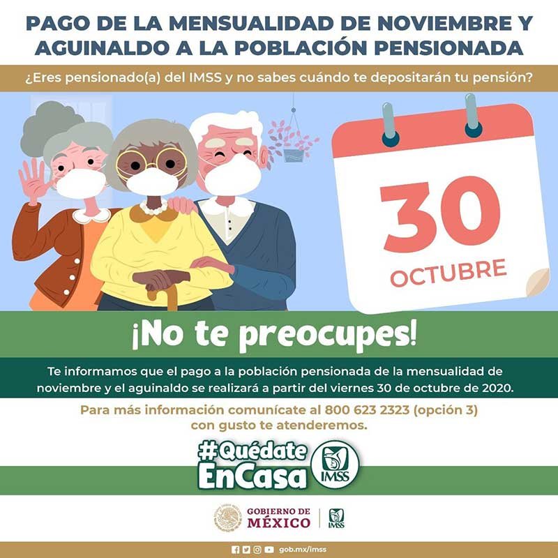 Eres pensionado Esta es la fecha en la que el IMSS depositará aguinaldo