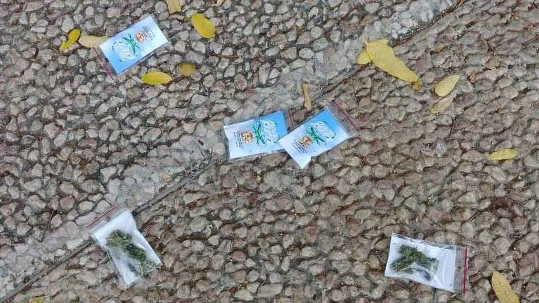 Drone genera lluvia de centenares de bolsitas con marihuana en Israel