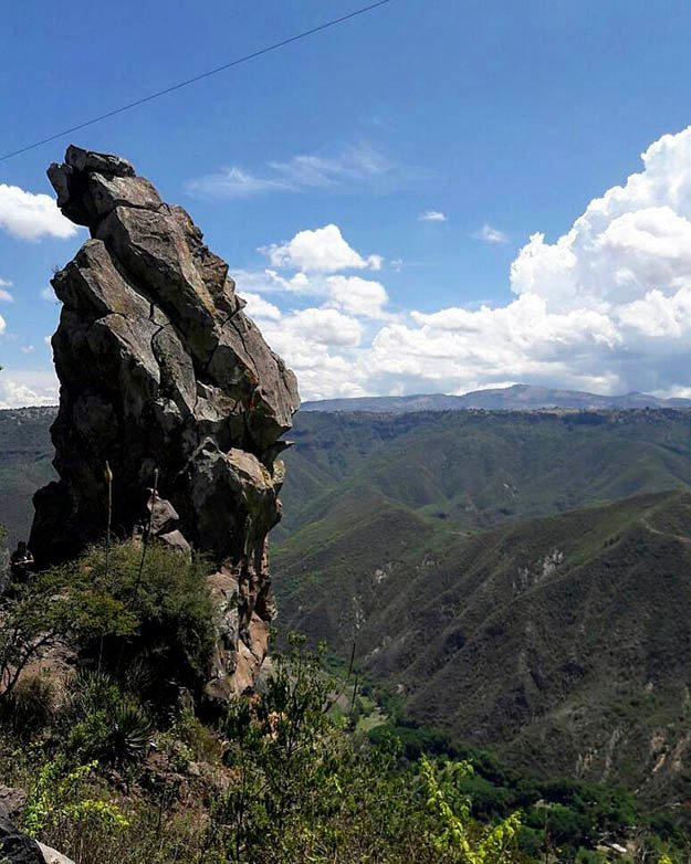 Peña del aire en el Pueblo Mágico Huasca de Ocampo en Hidalgo