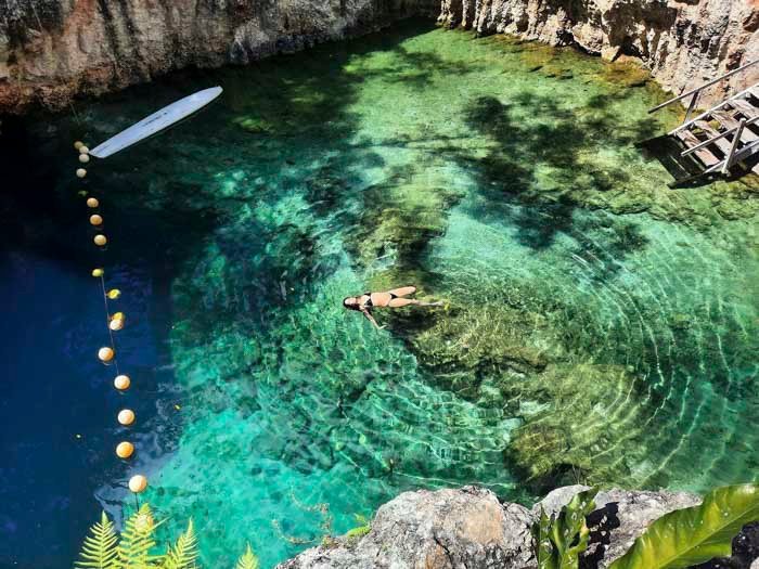 Cenote Siete Bocas en Quintana Roo