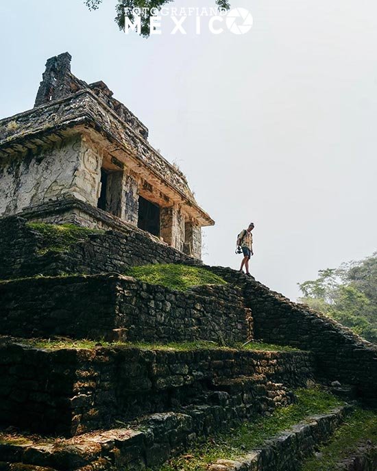 Zona arqueológica de Palenque en Chiapas