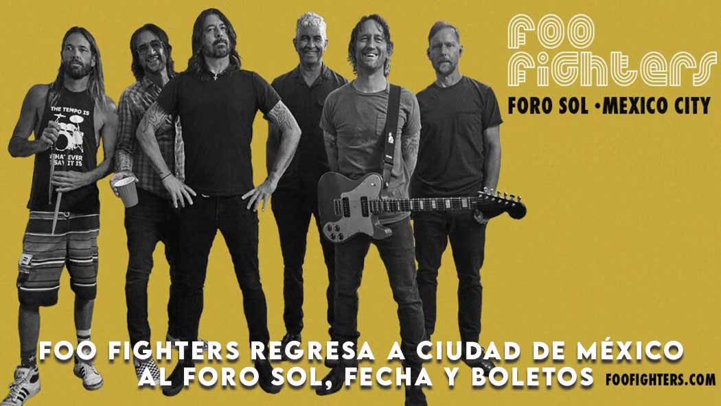 La banda de rock, Foo Fighters anunció en redes sociales que se presentará el 10 de noviembre en el Foro Sol de la Ciudad de México.