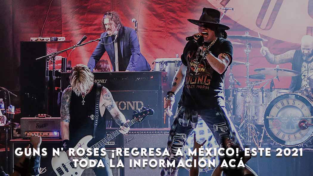 En esta ocasión, la música de Axl Rose, Slash y Duff McKagan aterrizará el próximo 9 de octubre en la explanada de la Feria Xmatkuil, de Mérida, Yucatán