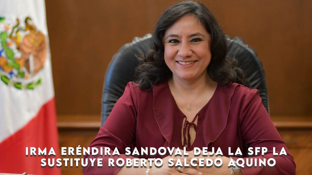 Irma Eréndira Sandoval Ballesteros dejó la titularidad de la Secretaría de la Función Pública (SFP), por instrucciones del presidente Andrés Manuel López Obrador; en su posición fue designado Roberto Salcedo Aquino. “Se continuará con la política de cero corrupción y cero impunidad. Nunca le fallaremos al pueblo”, dijo el presidente al informar el cambio en su cuenta de Twitter este mediodía.