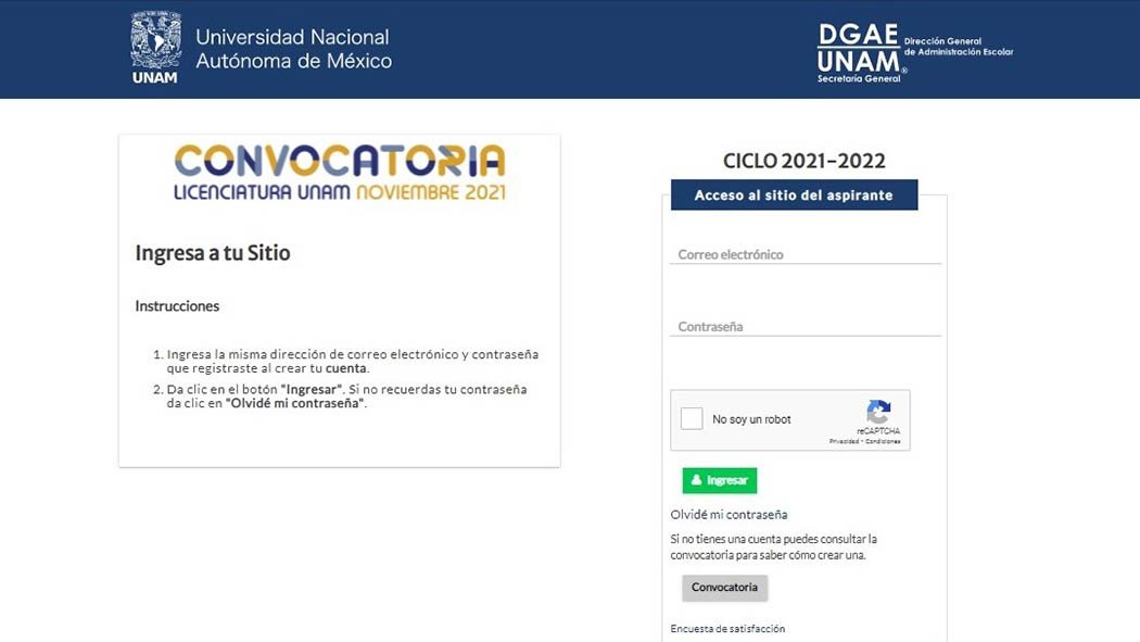 La Universidad Nacional Autónoma de México (UNAM) lanzó su convocatoria de noviembre de 2021 para el Sistema Universidad Abierta y a Distancia (SUAyED): el examen de admisión se realizará del 6 al 13 de dicho mes, para el ciclo escolar 2021/2022-2. Tercera convocatoria UNAM 2021 ¿cómo registrarse en DGAE?