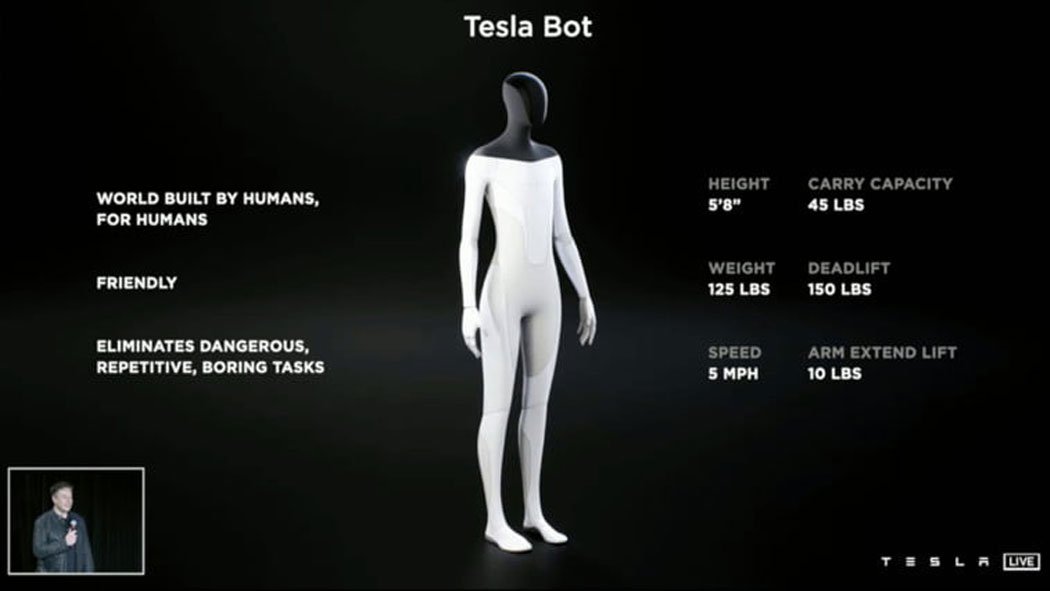 Tesla Bot, el nuevo robot humanoide de Elon Musk con IA