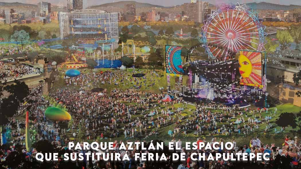 La jefa de Gobierno, Claudia Sheinbaum Pardo, expuso que la inversión la realiza la empresa Mota Engil México; además, con los capitales y el desarrollo de obras se tiene como objetivo que el parque se convierta en un nuevo ícono de la Ciudad de México, ya que formará parte de la recuperación del Bosque de Chapultepec como una zona turística nacional e internacional. Parque Aztlán el espacio que sustituirá Feria de Chapultepec