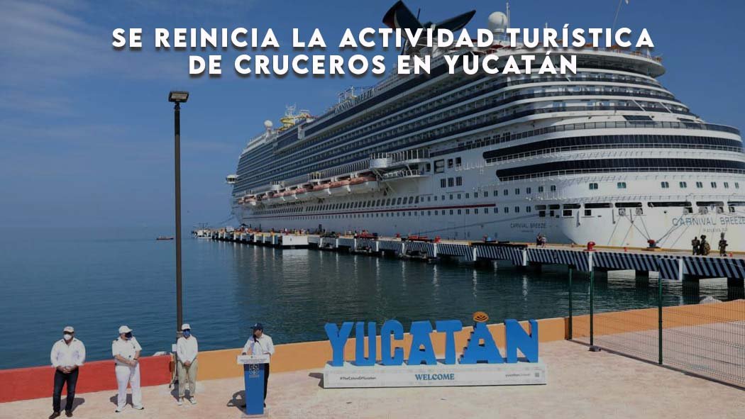 Luego de más de 16 meses sin arribos de cruceristas al estado de Yucatán, llegó a Puerto Progreso la embarcación Carnival Breeze de la naviera Carnival Cruise que, con 2 mil 825 pasajeros y mil 367 tripulantes que estarán generando una importante derrama en la entidad, da paso al reinicio de operaciones de cruceros en Yucatán, impulsando la economía y creando empleos para los yucatecos. Se reinicia la actividad turística de cruceros en Yucatán