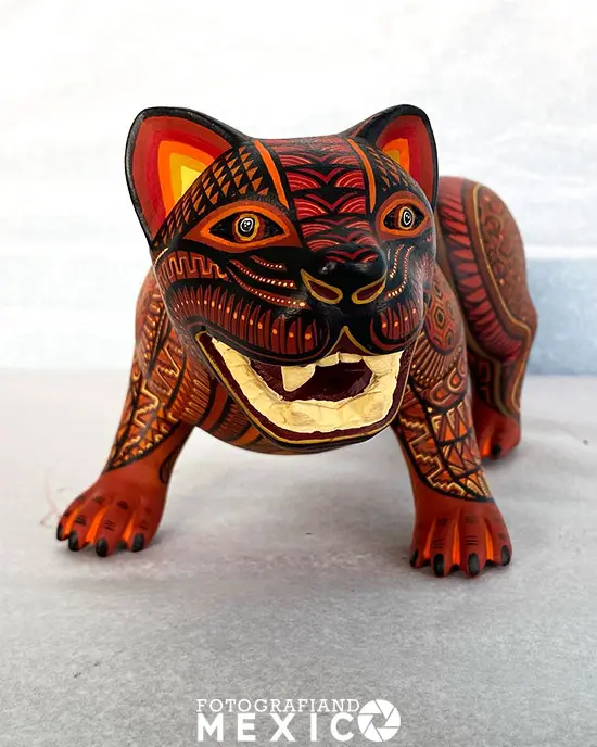 Alebrijes de Oaxaca, son animales fantásticos hechos con madera, papel maché y pintura, de diferentes tamaños, formas, colores y diseños.