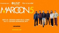 Cartel oficial de OCESA con las sedes y recintos confirmados para los conciertos de Maroon 5 en la Ciudad de México y Monterrey